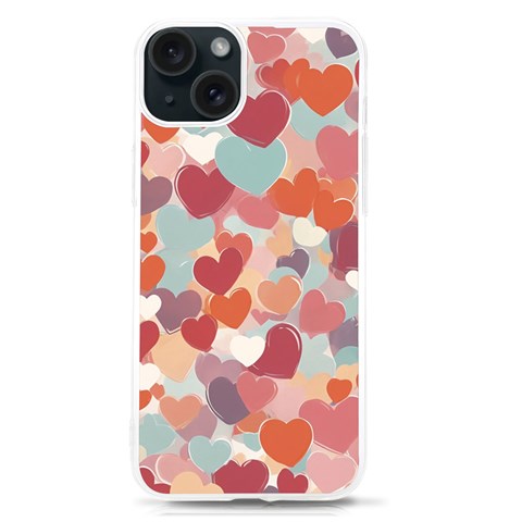 Valentines Day Hearts Romance Love iPhone 15 TPU UV Print Case from ArtsNow.com Front