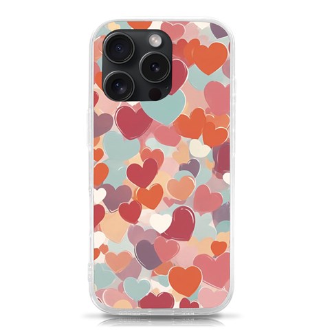 Valentines Day Hearts Romance Love iPhone 15 Pro TPU UV Print Case from ArtsNow.com Front