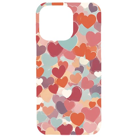 Valentines Day Hearts Romance Love iPhone 15 Pro Max Black UV Print PC Hardshell Case from ArtsNow.com Front