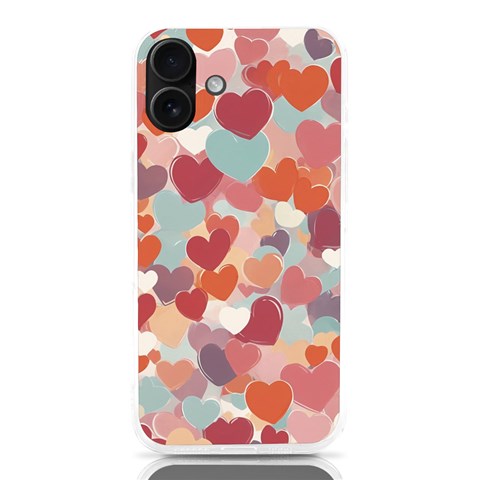 Valentines Day Hearts Romance Love iPhone 16 Plus TPU UV Print Case from ArtsNow.com Front