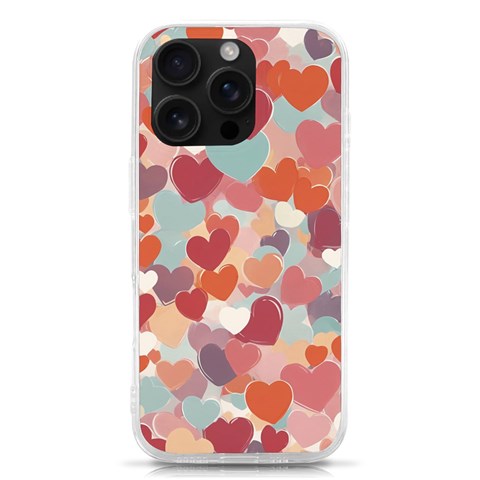 Valentines Day Hearts Romance Love iPhone 16 Pro TPU UV Print Case from ArtsNow.com Front