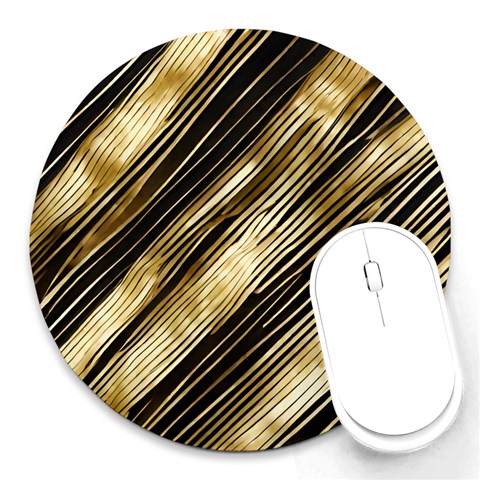 Gold Rush Round Mousepad from ArtsNow.com Front