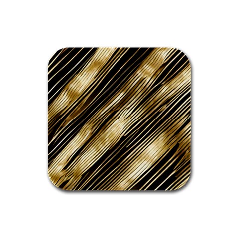 Gold Rush Rubber Square Coaster (4 pack) from ArtsNow.com Front