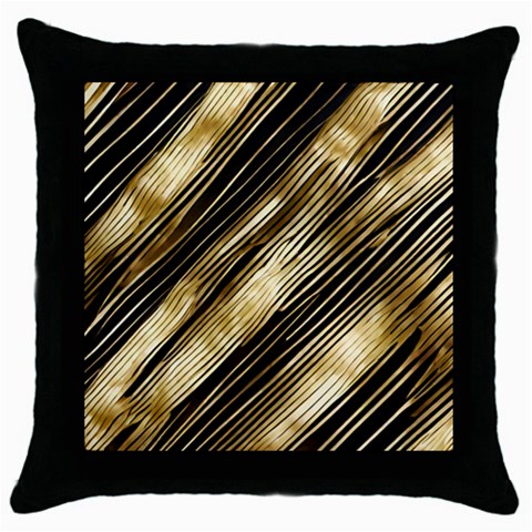 Gold Rush Throw Pillow Case (Black) from ArtsNow.com Front