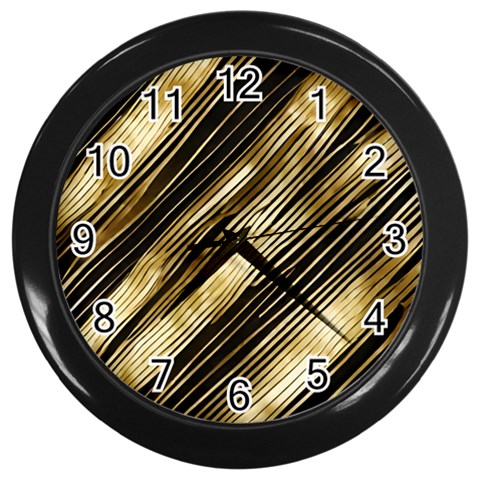 Gold Rush Wall Clock (Black) from ArtsNow.com Front