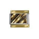 Gold Rush Gold Trim Italian Charm (9mm)