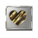 Gold Rush Mega Link Heart Italian Charm (18mm)