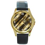 Gold Rush Round Gold Metal Watch