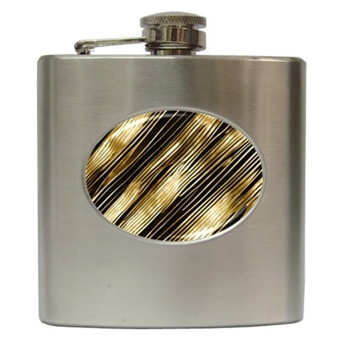 Gold Rush Hip Flask (6 oz) from ArtsNow.com Front