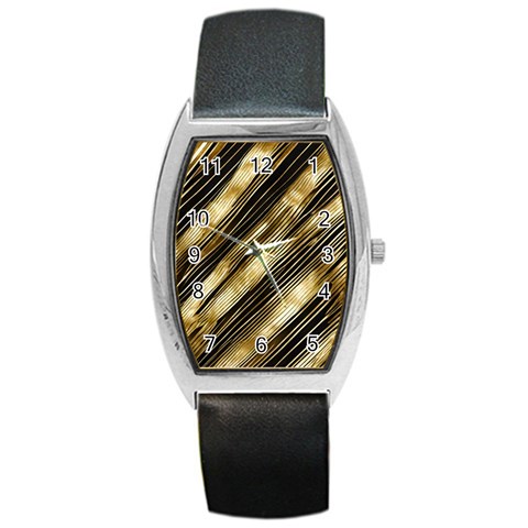 Gold Rush Barrel Style Metal Watch from ArtsNow.com Front