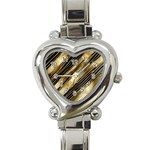 Gold Rush Heart Italian Charm Watch