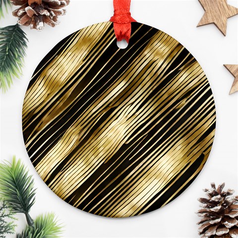 Gold Rush Round Ornament (Two Sides) from ArtsNow.com Back