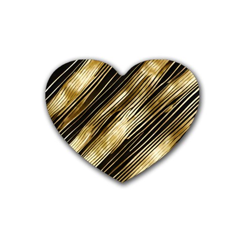 Gold Rush Rubber Coaster (Heart) from ArtsNow.com Front