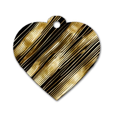 Gold Rush Dog Tag Heart (One Side) from ArtsNow.com Front