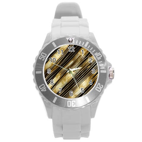 Gold Rush Round Plastic Sport Watch (L) from ArtsNow.com Front