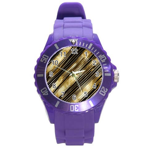 Gold Rush Round Plastic Sport Watch (L) from ArtsNow.com Front