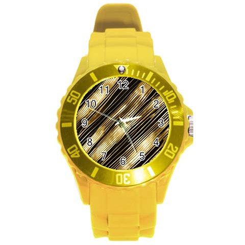 Gold Rush Round Plastic Sport Watch (L) from ArtsNow.com Front