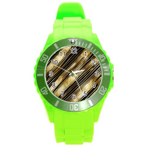 Gold Rush Round Plastic Sport Watch (L) from ArtsNow.com Front