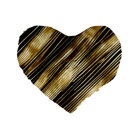 Gold Rush Standard 16  Premium Heart Shape Cushions from ArtsNow.com Front