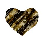 Gold Rush Standard 16  Premium Heart Shape Cushions