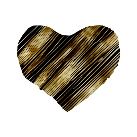 Gold Rush Standard 16  Premium Heart Shape Cushions from ArtsNow.com Back