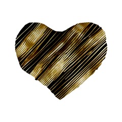 Gold Rush Standard 16  Premium Heart Shape Cushions from ArtsNow.com Back