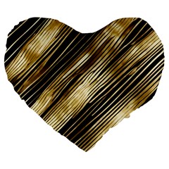 Gold Rush Large 19  Premium Heart Shape Cushions from ArtsNow.com Front