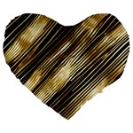 Gold Rush Large 19  Premium Heart Shape Cushions