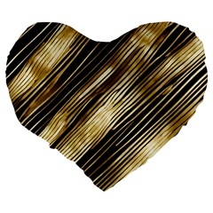 Gold Rush Large 19  Premium Heart Shape Cushions from ArtsNow.com Back