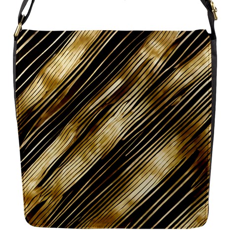 Gold Rush Flap Closure Messenger Bag (S) from ArtsNow.com Front