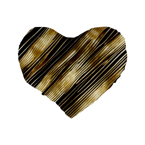 Gold Rush Standard 16  Premium Flano Heart Shape Cushions from ArtsNow.com Back