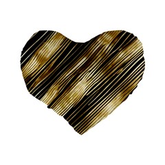 Gold Rush Standard 16  Premium Flano Heart Shape Cushions from ArtsNow.com Back