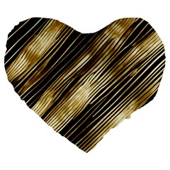 Gold Rush Large 19  Premium Flano Heart Shape Cushions from ArtsNow.com Front