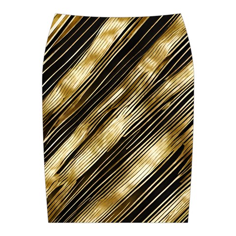 Gold Rush Midi Wrap Pencil Skirt from ArtsNow.com Back