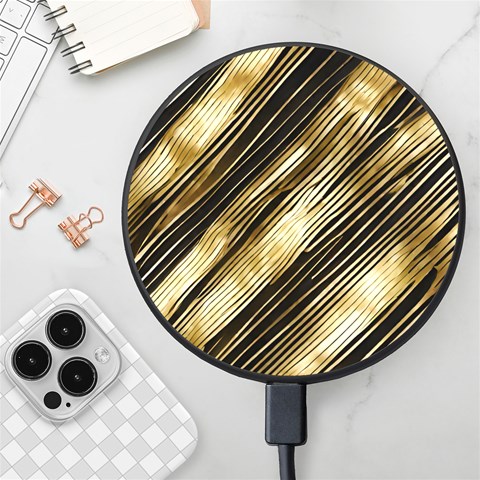 Gold Rush Wireless Fast Charger(Black) from ArtsNow.com Front