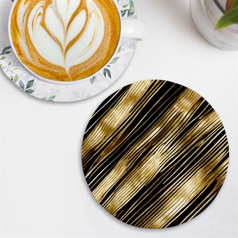 Gold Rush UV Print Round Tile Coaster from ArtsNow.com Front