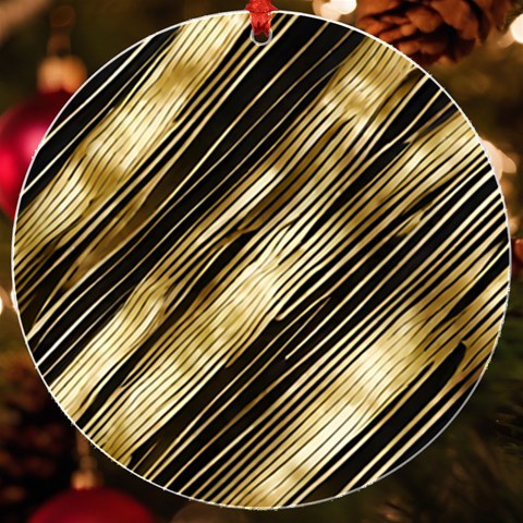 Gold Rush UV Print Acrylic Ornament Round from ArtsNow.com Front