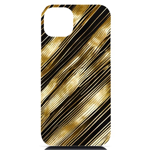 Gold Rush iPhone 14 Plus Black UV Print PC Hardshell Case from ArtsNow.com Front