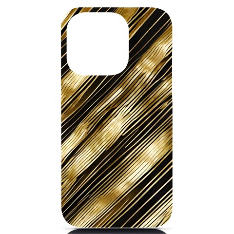 Gold Rush iPhone 14 Pro Black UV Print PC Hardshell Case from ArtsNow.com Front