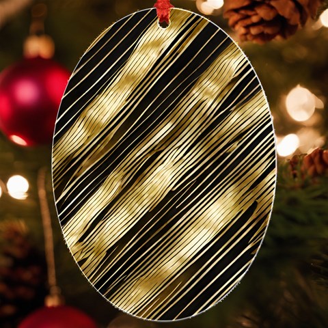 Gold Rush UV Print Acrylic Ornament Oval from ArtsNow.com Front