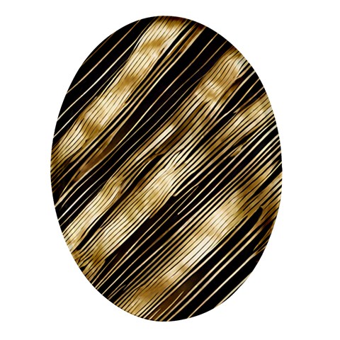 Gold Rush Oval Glass Fridge Magnet (4 pack) from ArtsNow.com Front