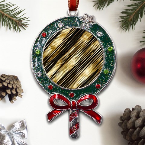 Gold Rush Metal X Mas Lollipop with Crystal Ornament from ArtsNow.com Front