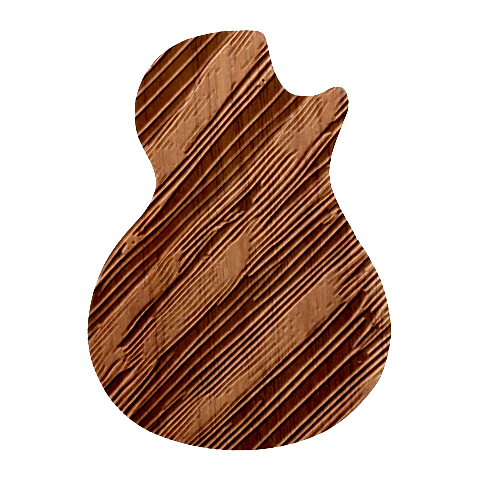 Gold Rush Guitar Shape Wood Guitar Pick Holder Case And Picks Set from ArtsNow.com Front