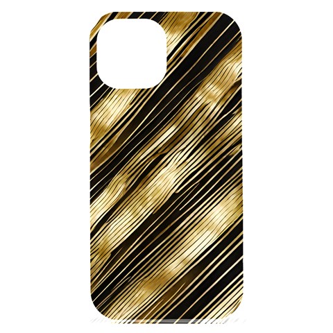 Gold Rush iPhone 15 Plus Black UV Print PC Hardshell Case from ArtsNow.com Front