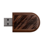 Gold Rush Wood Oval USB Flash Drive