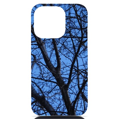 Tree and Blue Skies iPhone 14 Pro Black UV Print PC Hardshell Case from ArtsNow.com Front