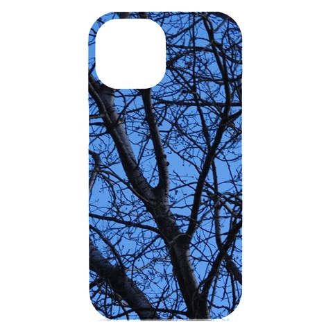 Tree and Blue Skies iPhone 15 Black UV Print PC Hardshell Case from ArtsNow.com Front