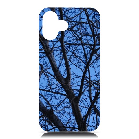 Tree and Blue Skies iPhone 16 Plus Black UV Print PC Hardshell Case from ArtsNow.com Front