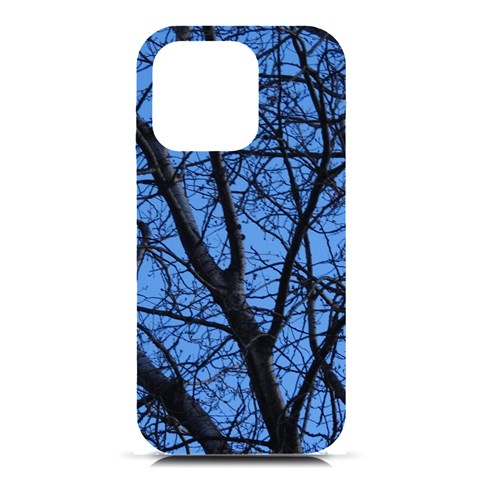 Tree and Blue Skies iPhone 16 Pro Black UV Print PC Hardshell Case from ArtsNow.com Front