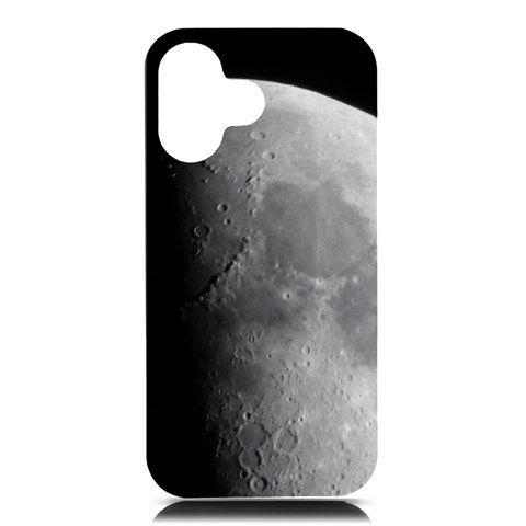 Moon Phone Case iPhone 16 Black UV Print PC Hardshell Case from ArtsNow.com Front